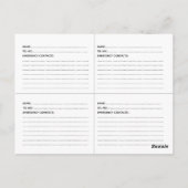 Aanpasbare AUTISME ALARM Kaarten x 4 per kaart (Achterkant)