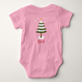 Aanpasbare baby's eerste kerst baby vogel romper (Achterkant)