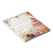 Aanpasbare Baker's Pastel Desserts Notitieblok (Schuin)