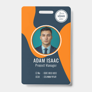 Aanpasbare Barcode Logo Naamlabel Personeel Badge