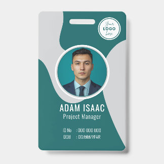 Aanpasbare barcode naamkaart logo personeel badge
