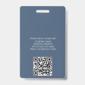 Aanpasbare bedrijfsidentificatiebadge met QR-code Badge (Achterkant)
