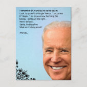 Aanpasbare Biden Kerstkaart Briefkaart (Voorkant)