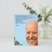 Aanpasbare Biden Kerstkaart Briefkaart (Staand voorkant)