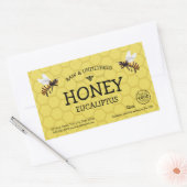 Aanpasbare Bijenkorf Honingpot Label (Envelop)