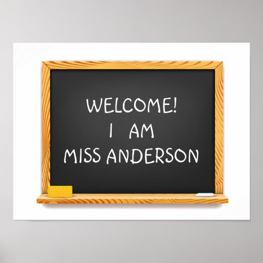 Aanpasbare blackboard les poster (Voorkant)