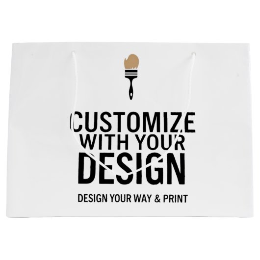 Aanpasbare blanco 12x9" zakelijke bedrijf groot cadeauzakje (Voorkant)