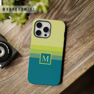 Aanpasbare Bleke Limoen Geelgroene Kleurblok iPhone 15 Pro Max Hoesje