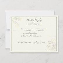 "Aanpasbare Bloemige Elegantie Huwelijks RSVP"