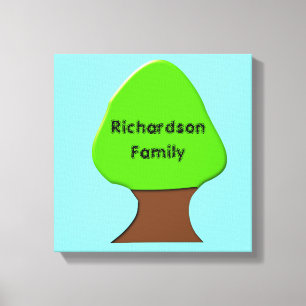 Aanpasbare Boom Stamboom Canvasprint Canvas Afdruk
