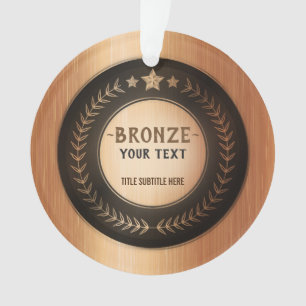 AANPASBARE BRONZEN KAMPIOEN MEDAILLE MET EIGEN OPD ORNAMENT