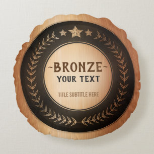 AANPASBARE BRONZEN KAMPIOEN MEDAILLE MET EIGEN OPD ROND KUSSEN