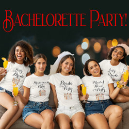 Aanpasbare bruidsmeisje van de partij Bachelorette T-shirt