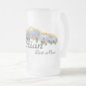 Aanpasbare bruiloft voor mok van geborsteld bier (Voorkant rechts)