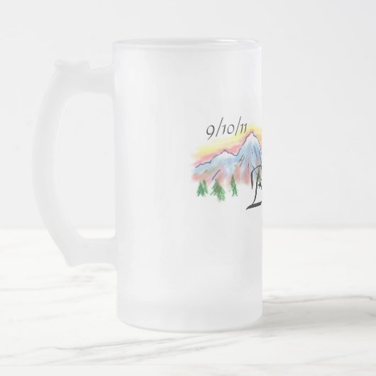 Aanpasbare bruiloft voor mok van geborsteld bier (Links)