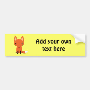 Aanpasbare bumpersticker voor vossenvos