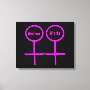 Aanpasbare Canvasprint voor Lesbische Geliefden Canvas Afdruk