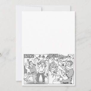 Aanpasbare Cartoon Trouw Uitnodiging