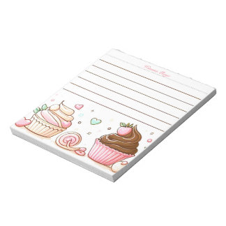Aanpasbare Chef Pastel Desserts Notitieblok
