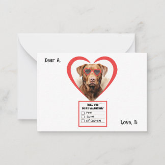 Aanpasbare Chesapeake Bay Retriever Valentijnskaar Notitiekaartje