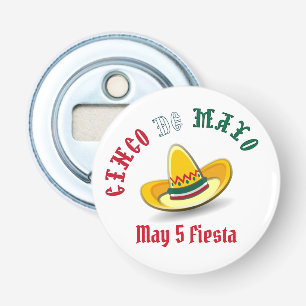 Aanpasbare Cinco de Mayo 5 Mei Fiesta Button Flesopener