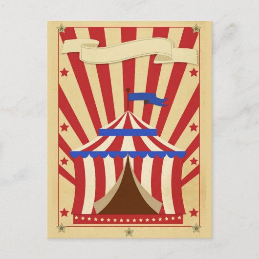 Aanpasbare Circus Briefkaart (Voorkant)