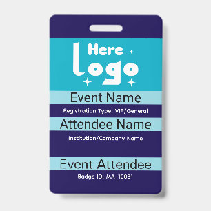Aanpasbare conferentie- en expositie-badge-sjabloo badge