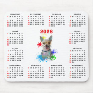 Aanpasbare Cute Chihuahua-hondkalender  Muismat