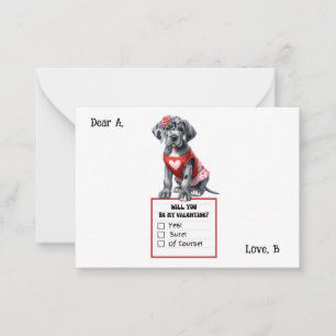 Aanpasbare Dalmatiër Hond Valentijn Notitiekaartje