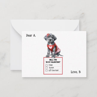 Aanpasbare Dalmatiër Hond Valentijn Notitiekaartje