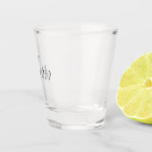 Aanpasbare datumtekst Maak je eigen shotglas Shot Glas (Rechts)