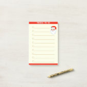 Aanpasbare Dingen om te doen & Kerstman Post-it® Notes (Op bureau)