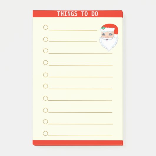 Aanpasbare Dingen om te doen & Kerstman Post-it® Notes (Voorkant)