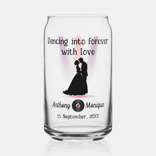 Aanpasbare Disco Bruiloft Blikvorm Glas (Voorkant)