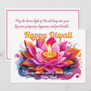 Aanpasbare Diya Droom Diwali Kaart