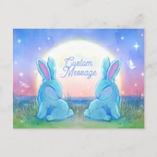 Aanpasbare Dusk Bunnies Briefkaart