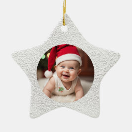 Aanpasbare eerste kerstster voor baby keramisch ornament