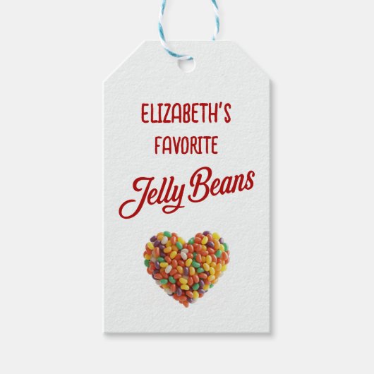 Aanpasbare Favoriete Jelly Beans Cadeaulabel (Voorkant)