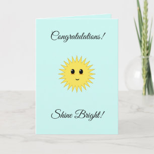 Aanpasbare Felicitaties Schitterende Heldere Zon Kaart