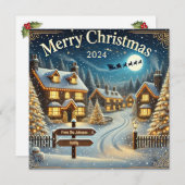 Aanpasbare Flat Holiday Kaart (Voorkant / Achterkant)