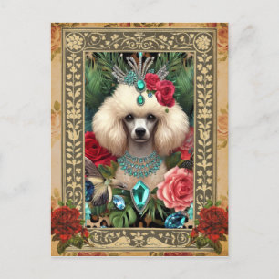 Aanpasbare Fotokaart - Witte Poodle Briefkaart