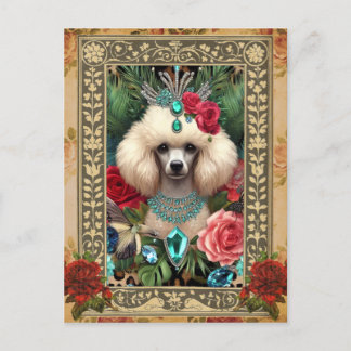 Aanpasbare Fotokaart - Witte Poodle Briefkaart