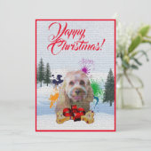 Aanpasbare Funny Cavapoo Dog Yappy Xmas Kaart (Staand voorkant)