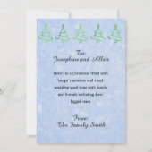 Aanpasbare Funny Pug Dog Yapy Christmas Kaart (Achterkant)