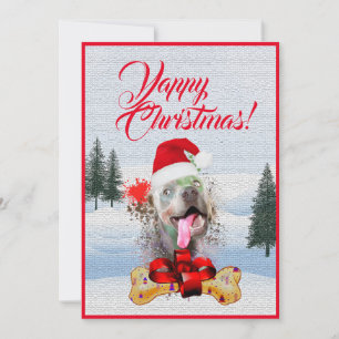 Aanpasbare Funny Weimaraner Dog Christmas Kaart