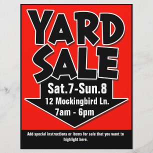 Aanpasbare GARDE VERKOOP flyer/poster Flyer