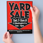 Aanpasbare GARDE VERKOOP flyer/poster Flyer (Hand)