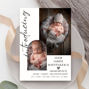 Aanpasbare geboortekaart sjabloon voor baby's