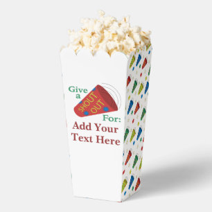 Aanpasbare Geef Een Schreeuw Uit Popcorn Bedankdoosjes