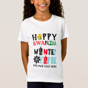 Aanpasbare Gelukkige KWANZAA Wintertijd Kaarsen T-shirt